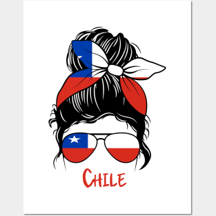 Chilean Girl, Chilean girlfriend, Chile Messy bun, chilena Posters and Art